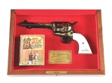 (M) COLT TOM MIX TRIBUTE SINGLE ACTION REVOLVER WITH PRESENTATION CASE AND FACTORY BOX.