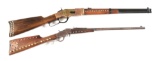 (C) LOT OF 2: UBERTI 1866 .44-40 LEVER ACTION RIFLE AND STEVENS FAVORITE SINGLE SHOT RIFLE.