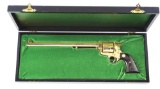 (M) VERY ATTRACTIVE GOLD PLATED COLT 1 OF 150 WYATT EARP BUNTLINE SPECIAL SINGLE ACTION REVOLVER WIT