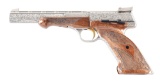 (M) FINE & SCARCE NUMBER 25 OF 60 BROWNING MEDALIST SEMI-AUTOMATIC PISTOL ENGRAVED BY MASTER ENGRAVE