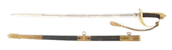 BRITISH PATTERN 1827 NAVAL OFFICER'S SWORD BY MANTON & CO.