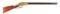 (A) FINE HENRY LEVER ACTION REPEATING RIFLE WITH DESIRABLE 4 PIECE CLEANING ROD.