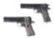 (C) PAIR OF COLT 1911 AND 1911A1 PISTOLS THAT BELONGED TO A FATHER-SON PAIR WHO BOTH ATTENDED WEST P