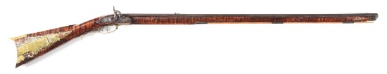 (A) "THE LADY OF OHIO" INSCRIBED PERCUSSION KENTUCKY RIFLE SIGNED T. ALLISON.