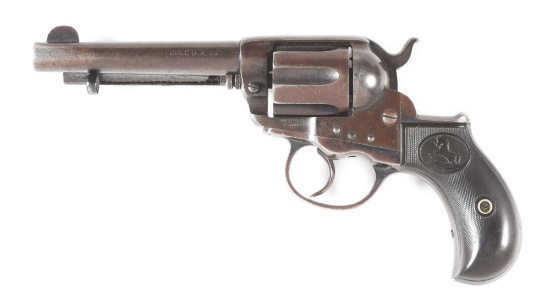 (A) AMERICAN EXPRESS CO. MARKED COLT MODEL 1877 LIGHTNING DOUBLE ACTION REVOLVER WITH ARTIFACTS.