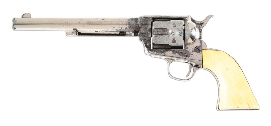 (A) COLT ETCHED PANEL FRONTIER SIX SHOOTER SINGLE ACTION REVOLVER.