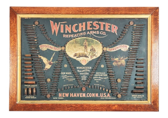 1897 WINCHESTER DOUBLE "W" CARTRIDGE BOARD SN 635.