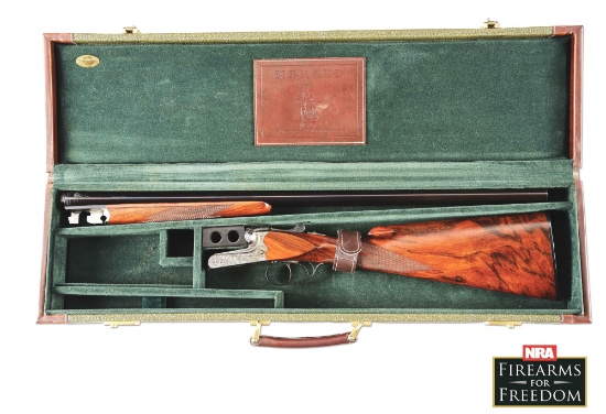 (M) MERKEL 147EL 20 GAUGE SIDE BY SIDE SHOTGUN WITH CASE.