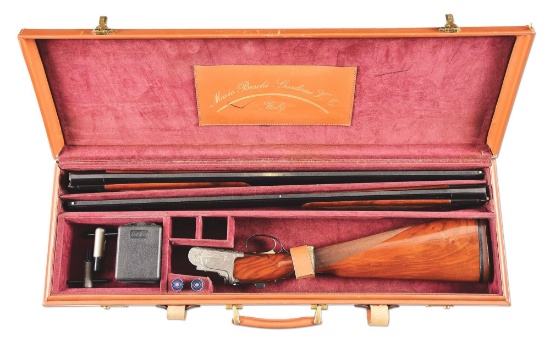 (M) MARIO BESCHI BOXLOCK OVER/UNDER SHOTGUN 2 BARREL SET, 20 AND 28 BORE.