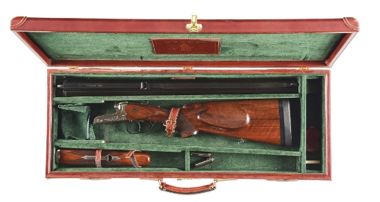 (M) CASED MERKEL .416 RIGBY SIDE BY SIDE BOXLOCK DOUBLE RIFLE.