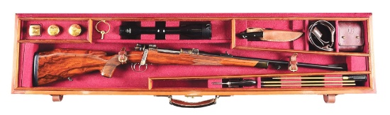 (C) HARTMANN & WEISS MAUSER 7X64 BOLT ACTION RIFLE.