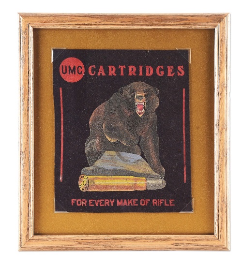 UMC CARTRIDGES BEAR ADVERTISEMENT FELT MAT.