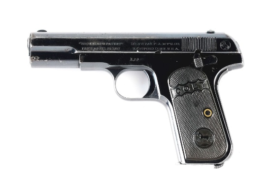 (C) EARLY PRODUCTION COLT MODEL 1903 POCKET HAMMERLESS SEMI-AUTOMATIC PISTOL.