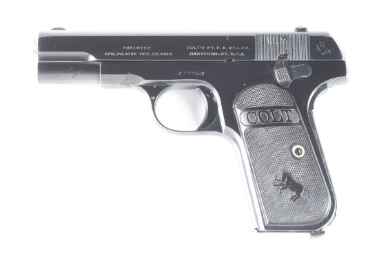 (C) COLT 1903 POCKET HAMMERLESS SEMI-AUTOMATIC PISTOL WITH BOX.