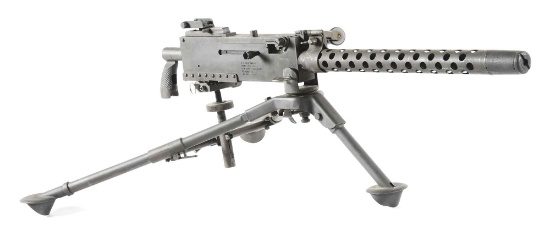 (M) DESIRABLE TNW M1919A4 SEMI-AUTOMATIC RIFLE WTIH TRIPOD AND ACCESSORIES.