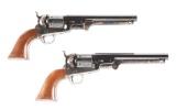 (A) PAIR OF COLT 1851 NAVY REVOLVERS BUILT FOR CLOSE FRIEND OF SAMUEL COLT, HUGH HARBISON WITH R.L.