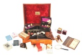(A) INCREDIBLE SET CONSISTING OF A WILL & FICK GAMBLING SET AND AN ENGRAVED HOPKINS & ALLEN NO. 4 RE