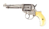 (A) ENGRAVED COLT 1877DA THUNDERER DOUBLE ACTION REVOLVER.