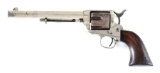 (A) INTERESTING NICKEL PLATED NETTLETON INSPECTED COLT SINGLE ACTION ARMY REVOLVER.