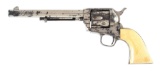 (A) AINSWORTH INSPECTED NICKEL PLATED COLT SINGLE ACTION ARMY.