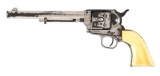 (A) NICKEL PLATED COLT SINGLE ACTION ARMY REVOLVER.