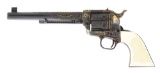 (M) EXTRAORDINARY HOWARD DOVE MASTER ENGRAVED COLT COLLECTORS ASSOCIATION 1992 SINGLE ACTION ARMY FL