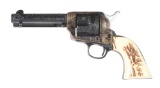 (C) FINELY RESTORED & HIGHLY ENGRAVED COLT SINGLE ACTION ARMY FRONTIER SIX SHOOTER SINGLE ACTION REV