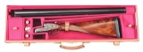 (M) STEVEN DODD HUGHES CUSTOM BERTUZZI SIDE BY SIDE SHOTGUN.