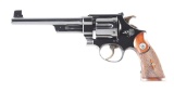 (C) SMITH & WESSON .44 HAND EJECTOR 1ST MODEL TARGET TRIPLE LOCK REVOLVER.