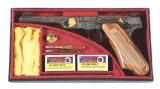 (C) ANGELO BEE ENGRAVED COLT WOODSMAN MATCH TARGET SEMI-AUTOMATIC PISTOL.