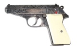 (C) SILVER PLATED AND ENGRAVED WALTHER PP SEMI-AUTOMATIC PISTOL (1961).