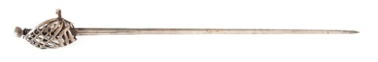 A COMPOSITE EUROPEAN SWORD WITH A SCHIAVONA STYLE BASKET HILT.