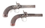 (A) CASED PAIR OF 34 (NOMINAL .52) BORE BELT PISTOLS BY WILLIAMS & CO.