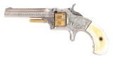 (A) ENGRAVED SMITH & WESSON NO. 1  3RD ISSUE TIP UP REVOLVER