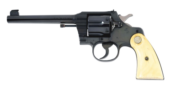 (C) NICELY CASED COLT OFFICER'S MODEL .38 SPECIAL DOUBLE ACTION REVOLVER (1930).