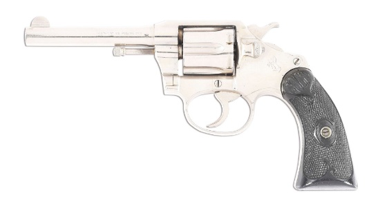 (C) DETROIT POLICE DEPARTMENT MARKED NICKEL PLATED COLT POLICE POSITIVE DOUBLE ACTION REVOLVER (1917
