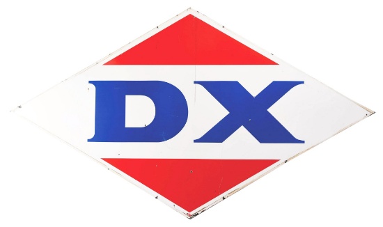 SINGLE SIDED PORCELAIN DX SIGN.