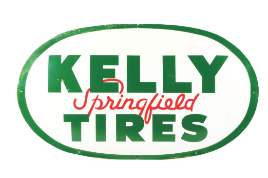 OVAL KELLY SPRINGFIELD TIRES SIGN.