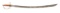 REVOLUTIONARY WAR PERIOD AMERICAN BRASS HILTED CAVALRY SABER.