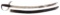 CRUDE IRON CAVALRY SABER IN THE FORM OF A NAVAL CUTLASS.