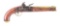 (A) JOHN GONTER BRASS BARRELED KENTUCKY FLINTLOCK PISTOL.