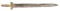 CONFEDERATE ARTILLERY SHORT SWORD RECOVERED FROM CRUM'S FORD.