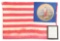 HISTORIC EARLY CIVIL WAR FLAG OF THE MARYLAND VANSVILLE RANGERS WITH BEAUTIFULLY PAINTED SEAL.