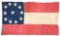 CONFEDERATE NAVAL 1ST NATIONAL FLAG OF LT. JOHN W. BENNETT, CSS GAINES AT THE BATTLE OF MOBILE BAY.