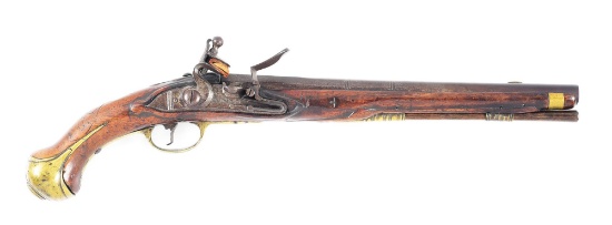 (A) I.I. BEHR FLINTLOCK COMMITTEE PISTOL.