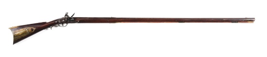 (A) FLINTLOCK FLINTLOCK BUCK AND BALL RIFLE ATTRIBUTED TO JACOB METZGER.