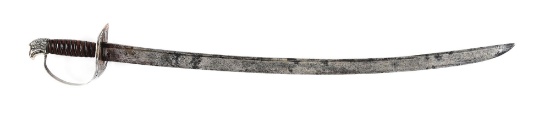SILVER HILTED MARYLAND ATTRRIBUTED EAGLE POMMEL SWORD WITH FOUR-SLOT GUARD.