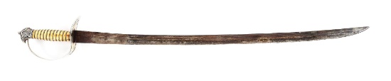 WILLIAM BALL ATTRIBUTED MARYLAND SILVER HILTED EAGLE HEAD POMMEL SWORD.