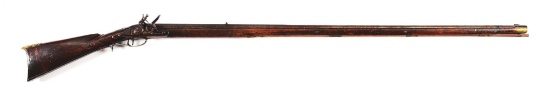 (A) RELIEF CARVED FLINTLOCK KENTUCKY RIFLE MARKED P. KEENER, BALTIMORE.