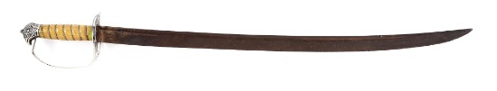JOHN LYNCH HALLMARKED FEDERAL PERIOD MARYLAND EAGLE POMMEL SWORD.